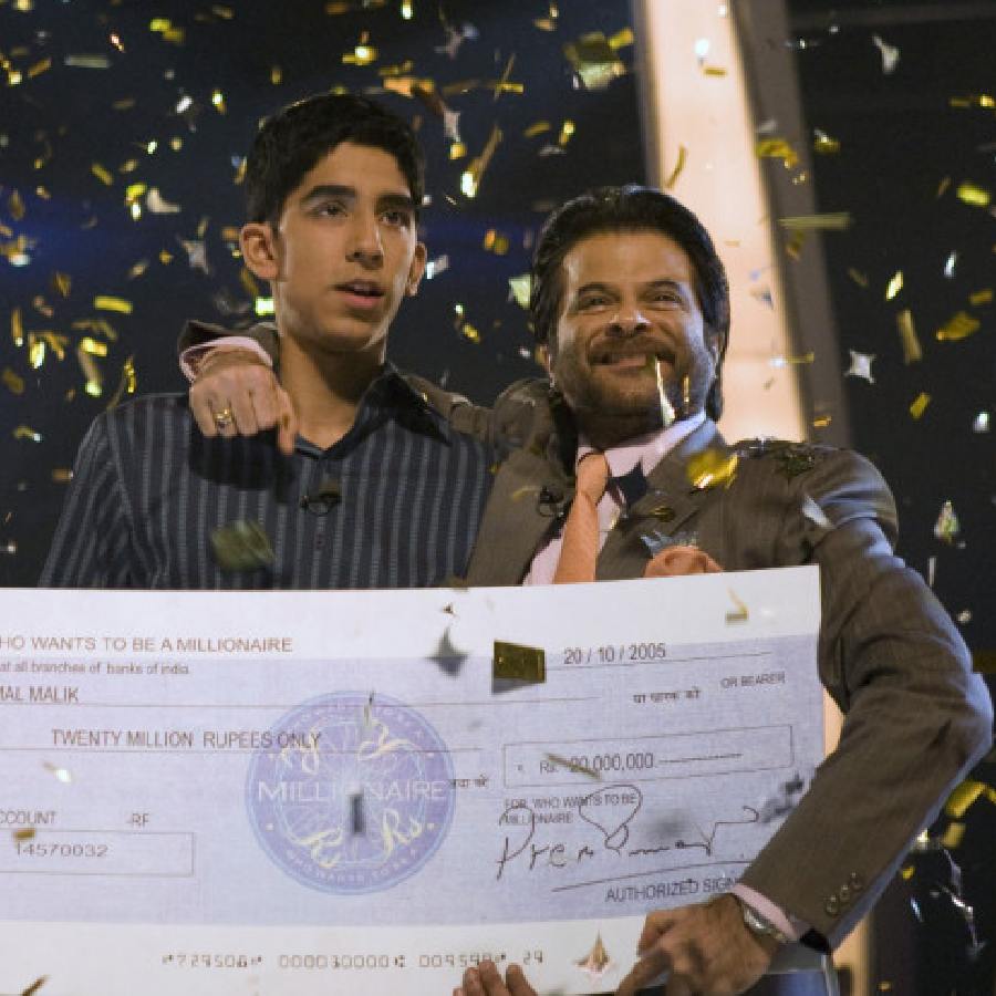 Anil Kapoor in Slumdog Millionaire with Dev Patel