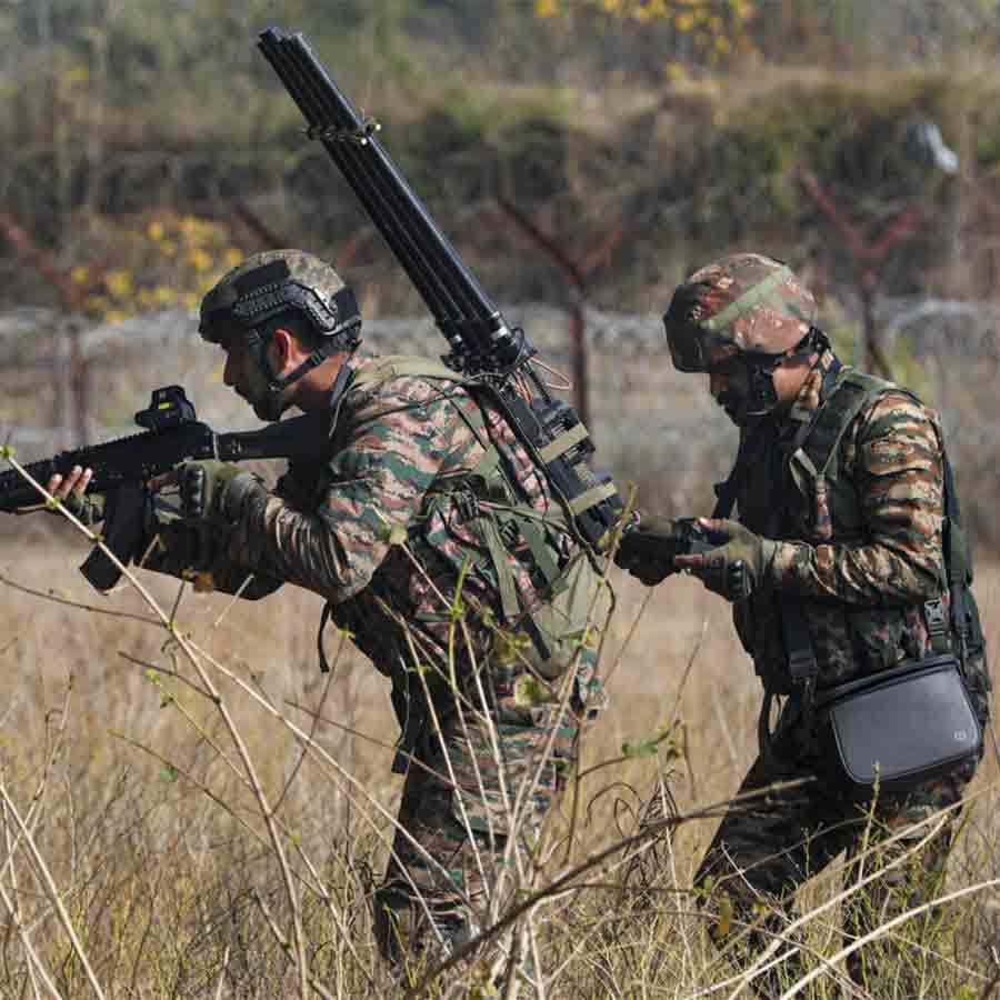 ভারতীয় সেনার নজরদারি। ছবি: পিটিআই।