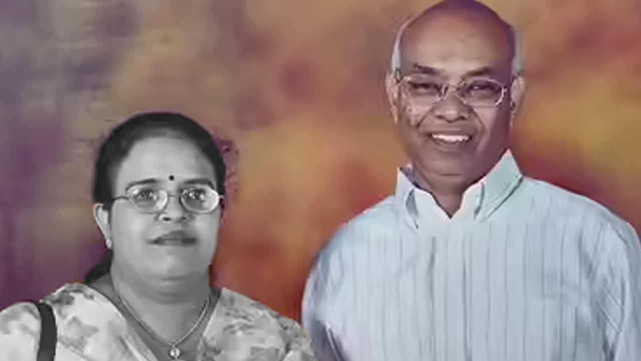 (বাঁ দিকে) নিহত সন্ধ্যা শ্রী এবং তাঁর স্বামী নাগেশ ঈশ্বর রাও (ডান দিকে)।