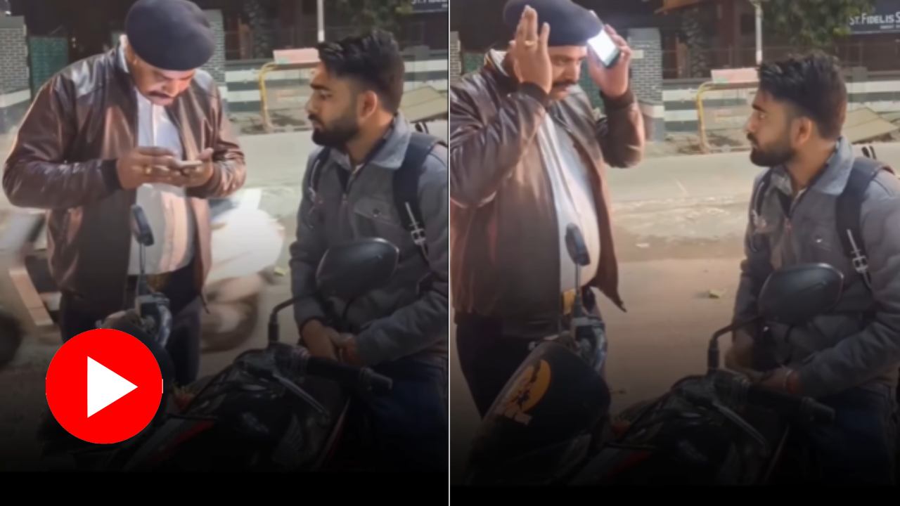 Video shows Police stops deaf and mute biker, what happened next shocks internet
