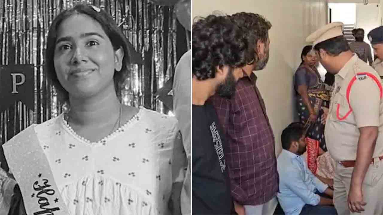 (বাঁ দিকে) নিহত মহিলা সুনীতা। (ডান দিকে) খুনের ঘটনার পর সুনীতার বাড়িতে পুলিশ। ছবি: সংগৃহীত।