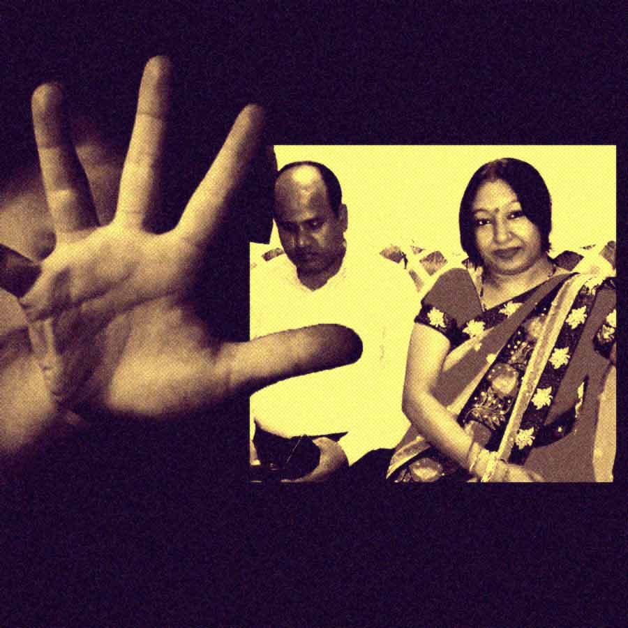 দোষী সাব্যস্ত সেই দম্পতি। গ্রাফিক: আনন্দবাজার ডট কম।