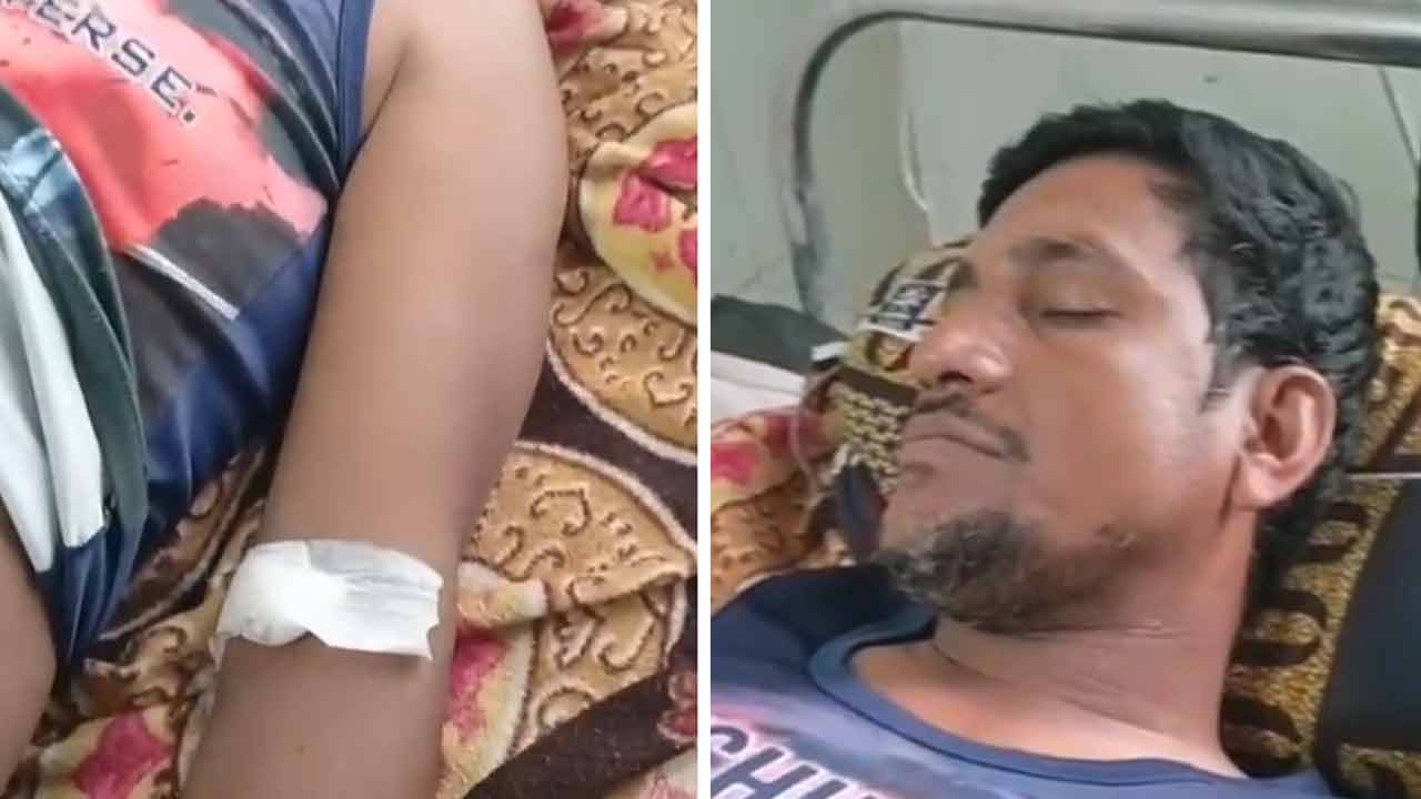 আক্রান্ত পরিযায়ী শ্রমিক। ছবি: সংগৃহীত।