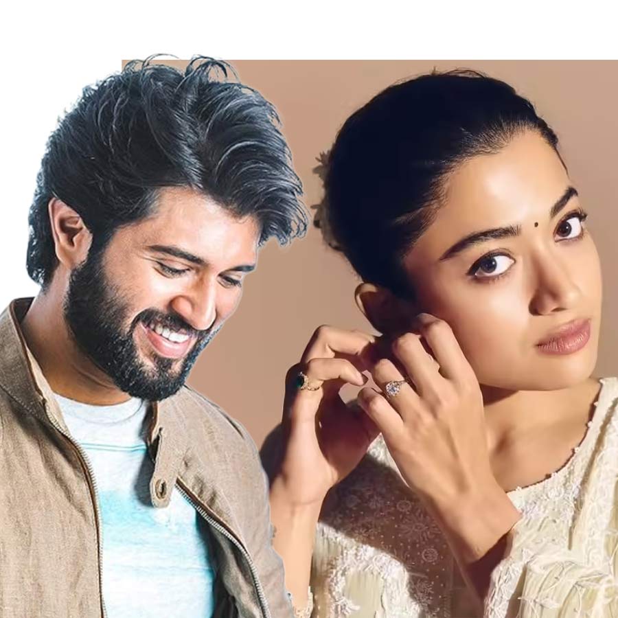 (বাঁ দিকে) বিজয় দেবরকোন্ডা, (ডান দিকে) রশ্মিকা মন্দানা।