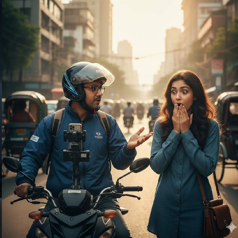 Woman shares how her highly qualified app Bike Driver ask her for job referrals