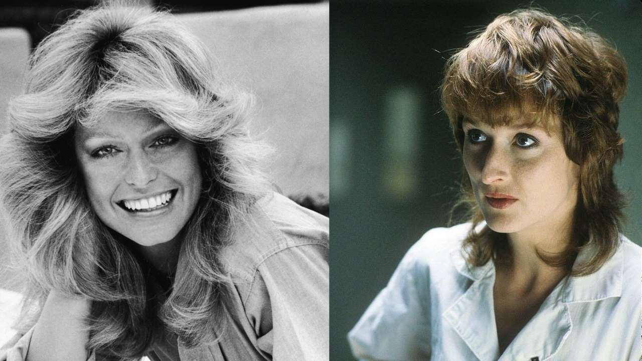 সাবেক শ্যাগ ও মুলেট ছাঁটে ফরাহ ফসেট এবং মেরিল স্ট্রিপ।