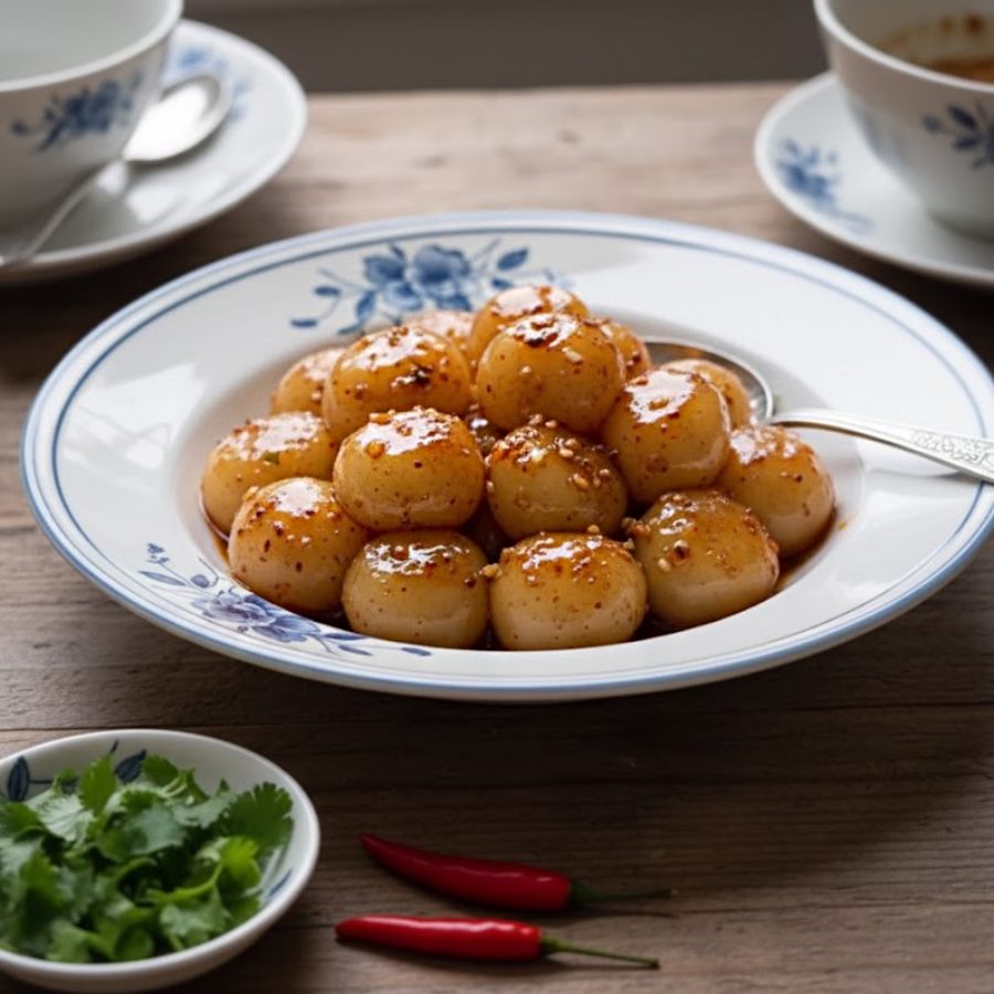 A Recipe of viral Crispi Chilli potato button noodles dgtl