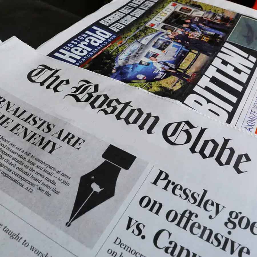 মঙ্গলবার পাঠকদের বাড়িতে পৌঁছোলো না ‘বস্টন গ্লোব’। 