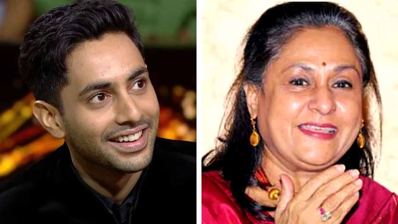 (বাঁ দিকে) অগস্ত্য নন্দ, (ডান দিকে) জয়া বচ্চন।