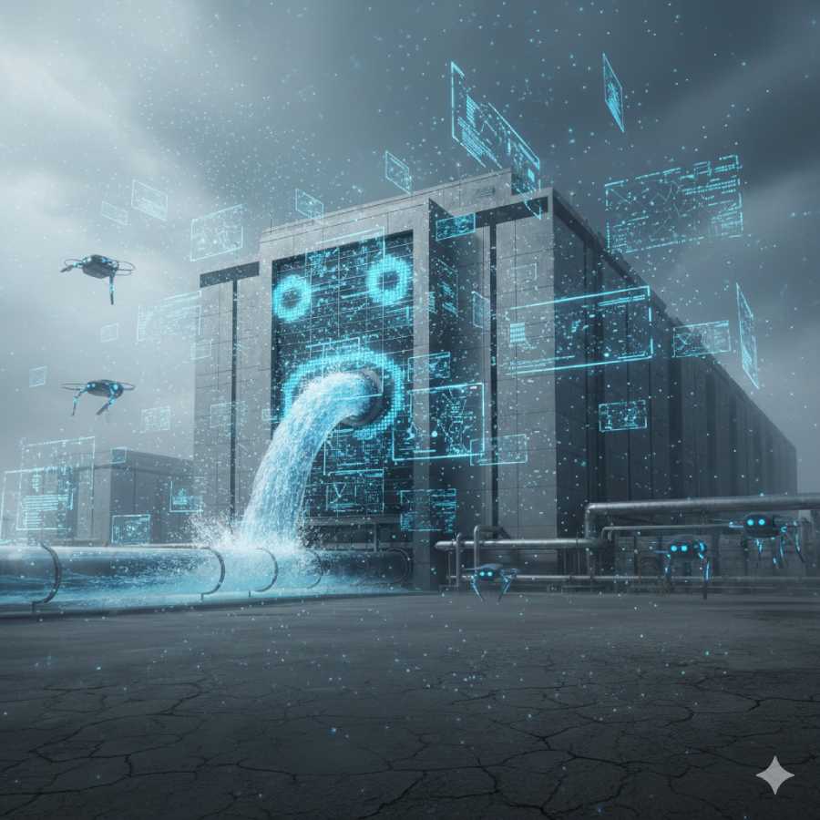 According to the Google report Google data centres consumed 6.1 billion gallons of fresh water in 2023