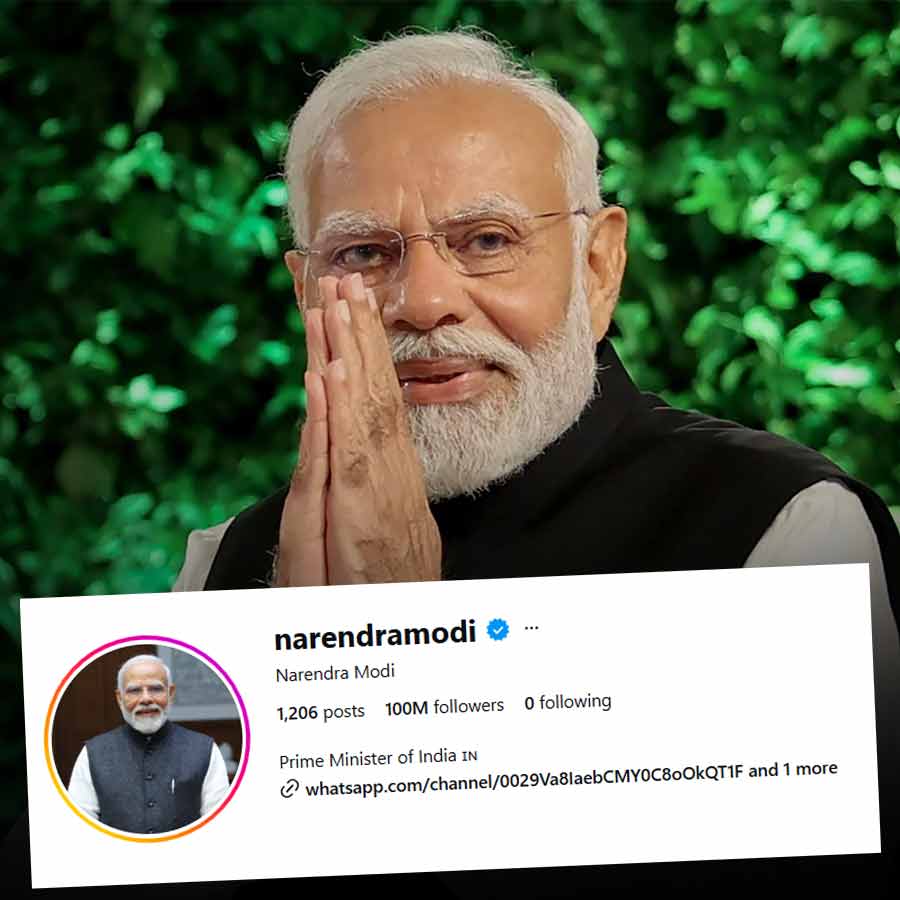 ইনস্টাগ্রামে জনপ্রিয়তার শিখরে প্রধানমন্ত্রী নরেন্দ্র মোদী। গ্রাফিক: আনন্দবাজার ডট কম।