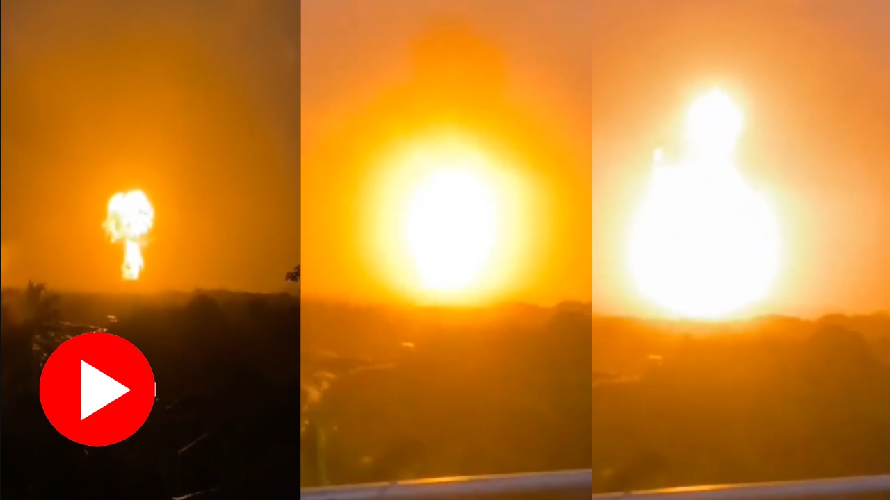 Video shows after Mud Volcano erupts in Colombia massive fireball spotted in sky