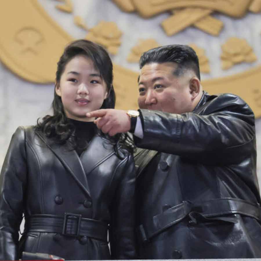North Korea leader Kim Jung Un seen along with his daughter