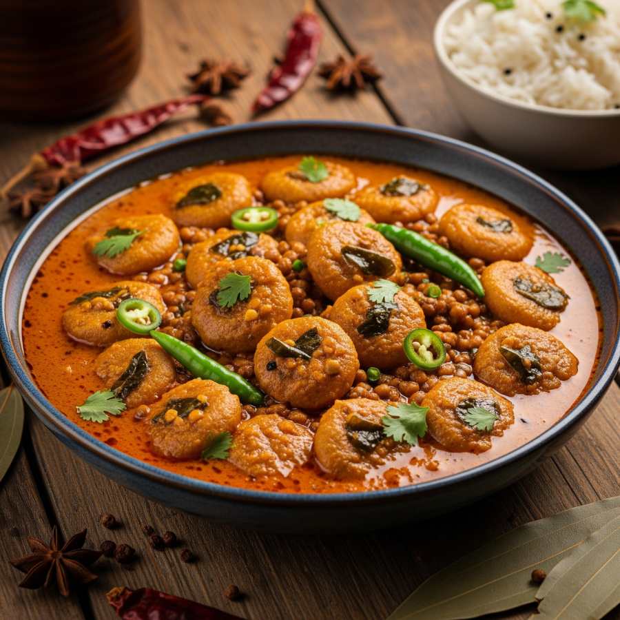 ভাপ বড়ি কা সালন-এর রেসিপি।