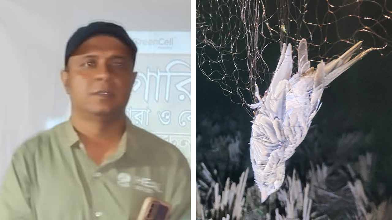 পরিযায়ী পখি শিকার করা আটকাতে সচেতনতা শিবির।