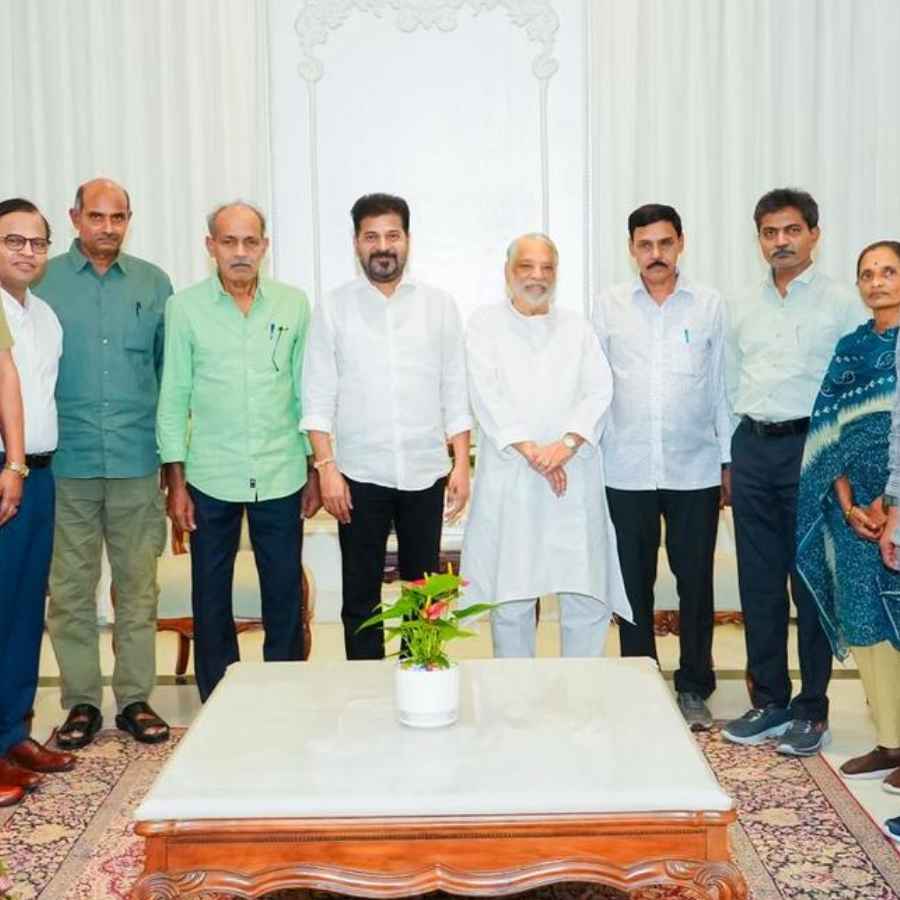 Surrendered Maoist leaders Devuji, others call on Telangana Chief Minister Revanth Reddy