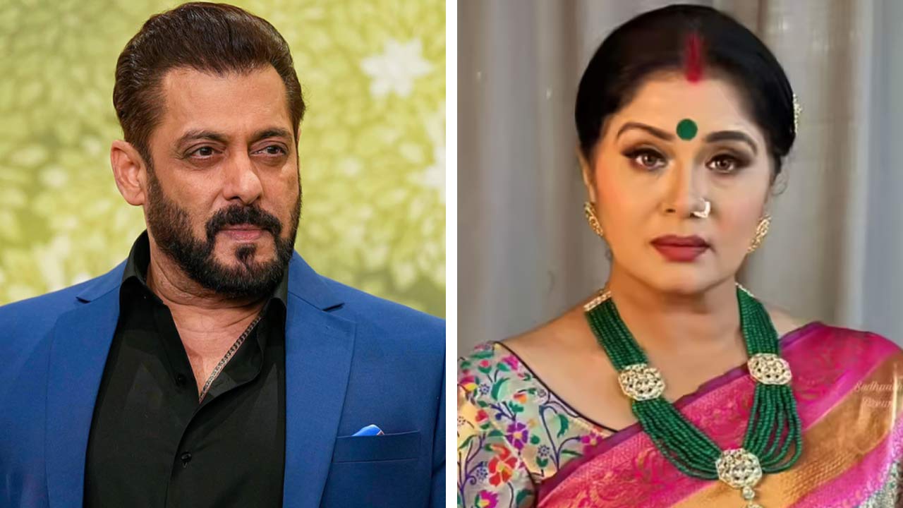 (বাঁ দিকে) সলমন খান , (ডান দিকে) সুধা চন্দ্রন।