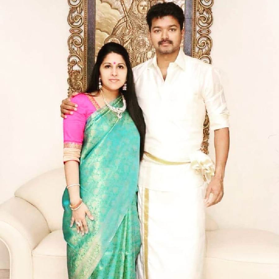 Vijay Thalapathy and Sangeetha Sornalingam