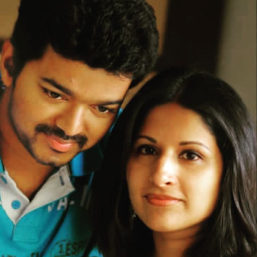 Vijay Thalapathy and Sangeetha Sornalingam