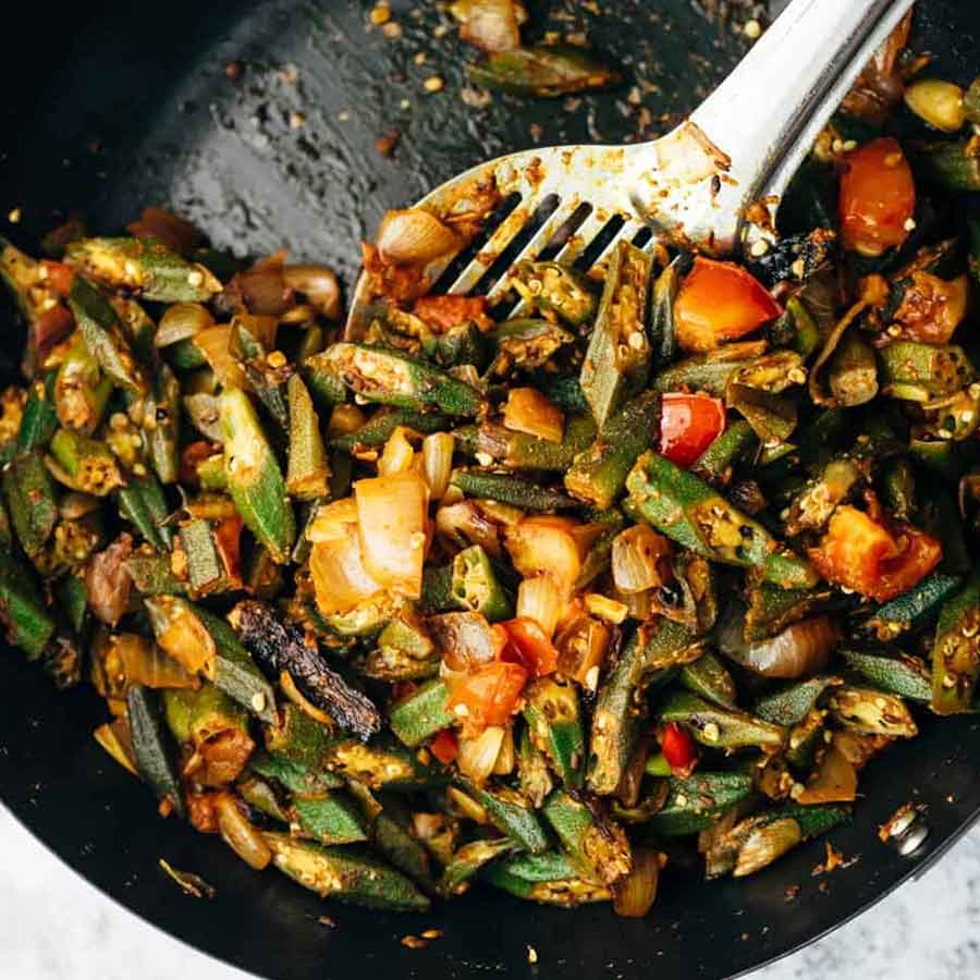 simple ingredient in your kitchen can help improve the texture of bhindi curry