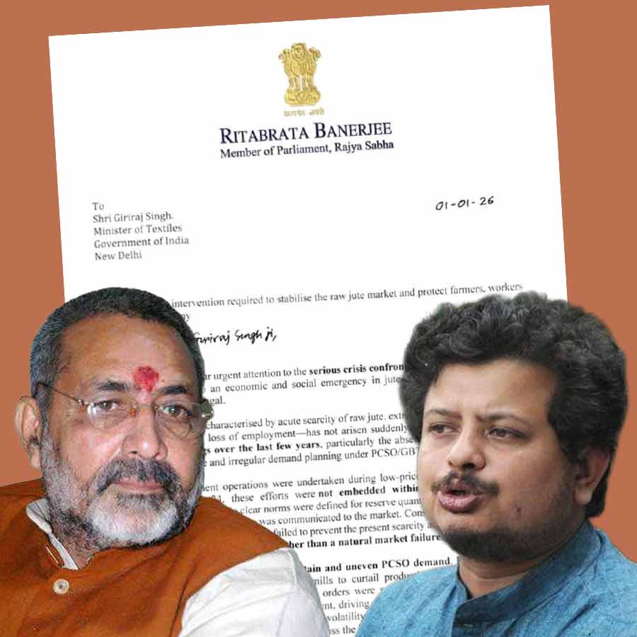 TMC MP Ritabrata Banerjee writes to Union Textile Minister Giriraj Singh on jute economy crisis