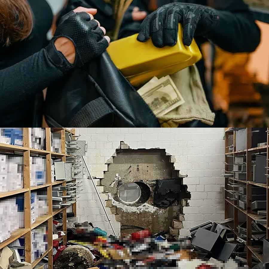 Robbers break into a German savings bank\\\\\\\'s vault room