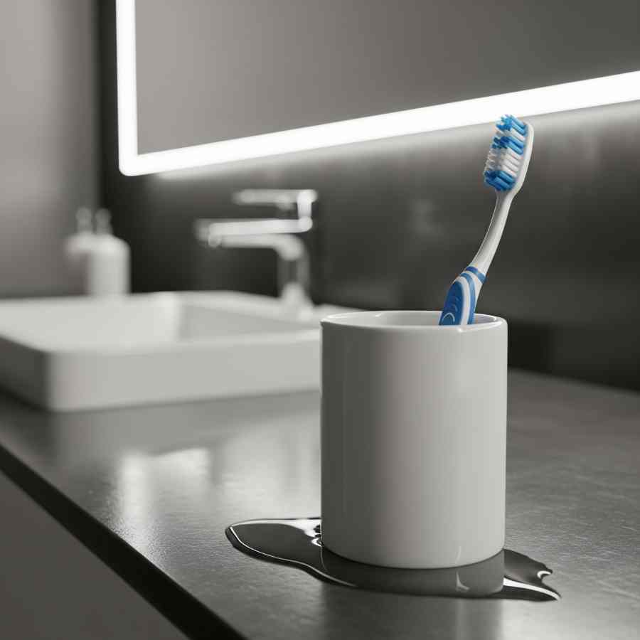 দাঁত মাজার ব্রাশ কোথায় রাখেন?