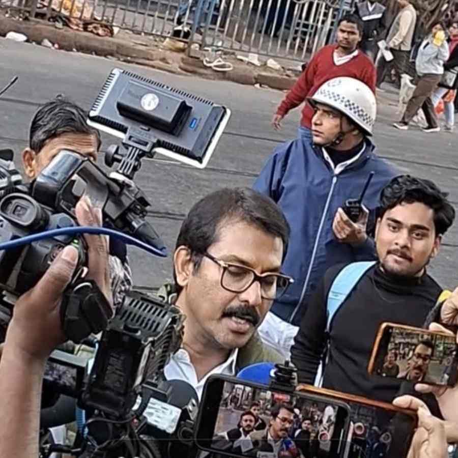 শুক্রবার লালবাজারে ফেডারেশনের সভাপতি স্বরূপ বিশ্বাস।