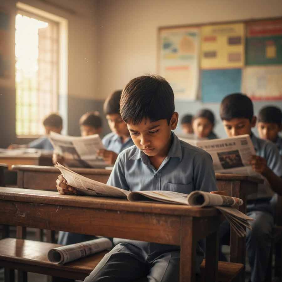 রাজস্থানের স্কুলে প্রতি দিন বাধ্যতামূলক ভাবে খবরের কাগজ পড়তে হবে ছাত্রছাত্রীদের।