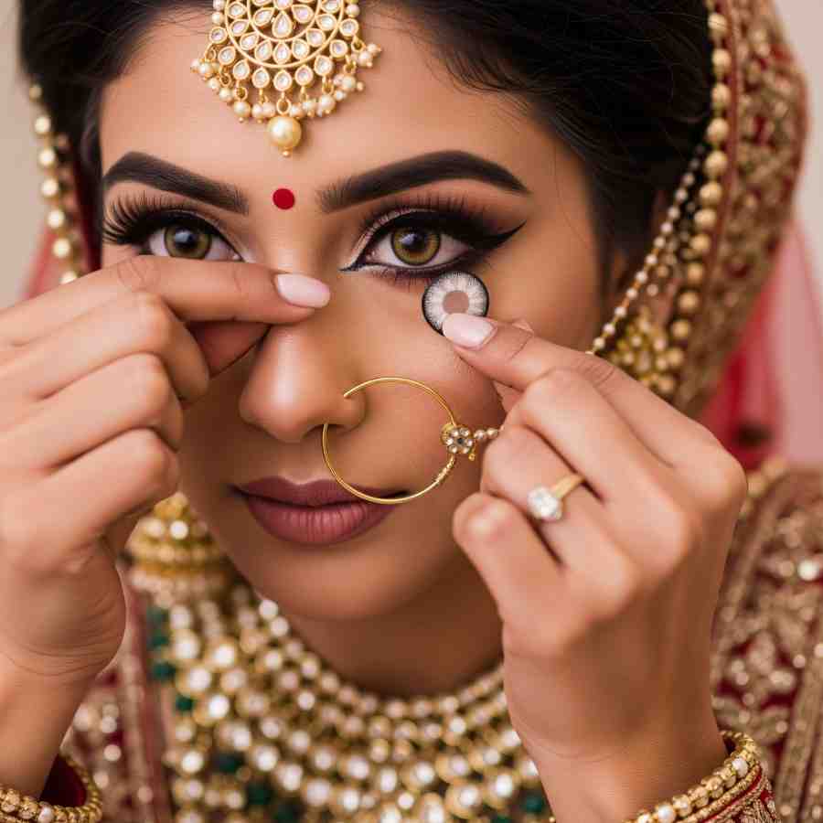 Bridal makeup with coloured lenses can be harmful if proper hygiene and care aren\'t followed