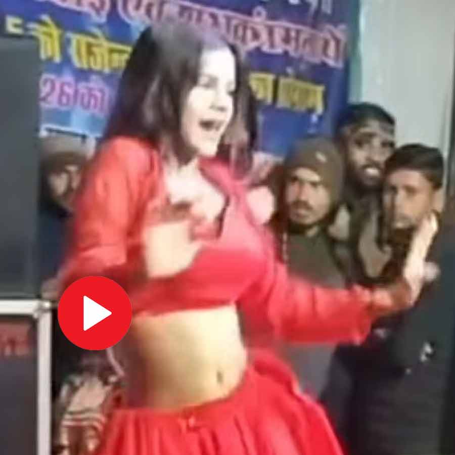 a government middle school showing dancers performing during a New Year