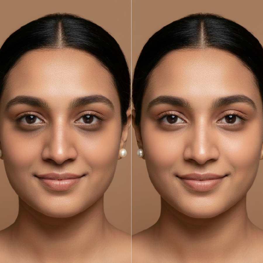 চোখের নীচের কালি হোক বা গালের দাগছোপ, মেকআপ দিয়েই ঢাকতে পারেন খুঁত।