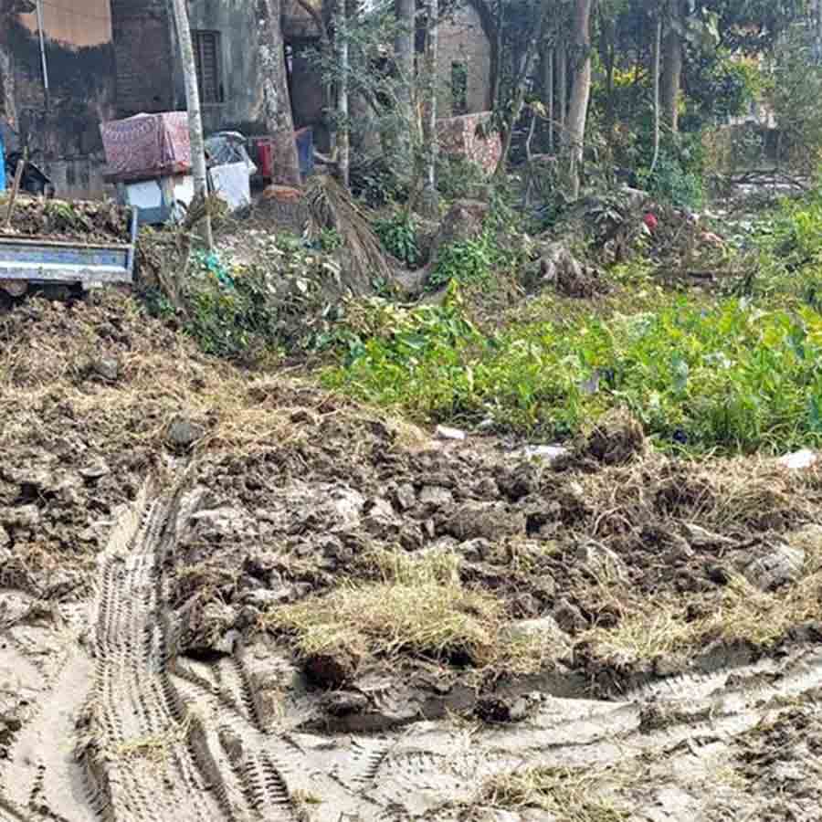 চলছে পুকুর ভরাট।