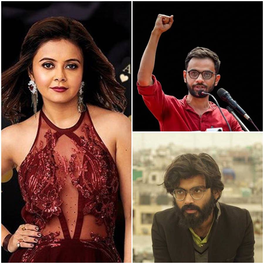 দেবলীনা ভট্টাচার্য, উমর খালিদ, শারজিল ইমাম।