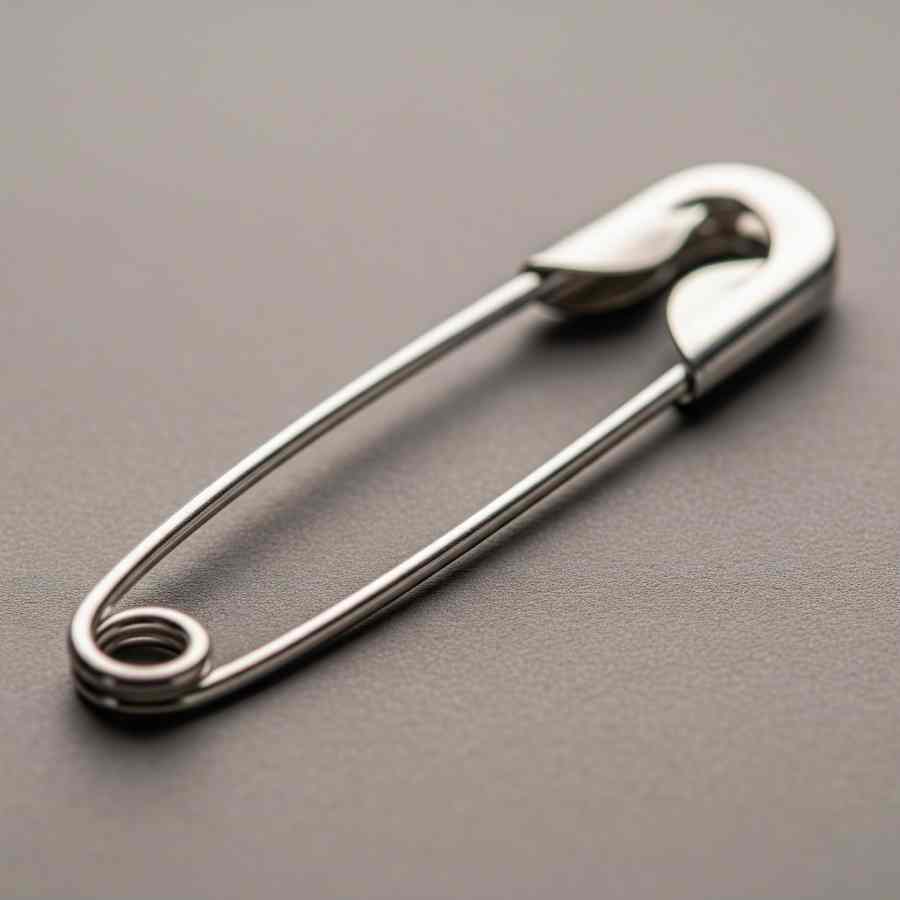 সেফটি পিনের নীচের ছিদ্রটির কাজ কী?