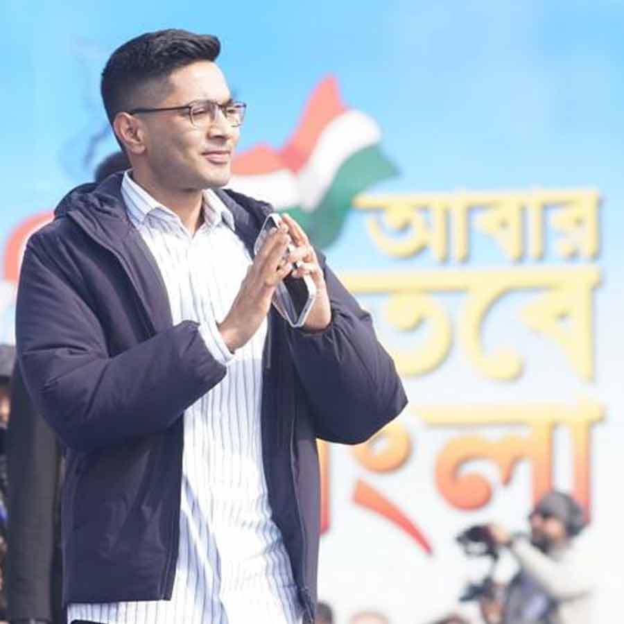 অভিষেক বন্দ্যোপাধ্যায়। বৃহস্পতিবার মালদহের সভায়।
