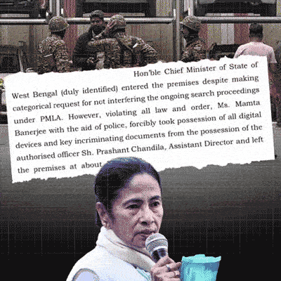 মুখ্যমন্ত্রী মমতা বন্দ্যোপাধ্যায়ের বিরুদ্ধে নথি কেড়ে নেওয়ার অভিযোগ এনেছে ইডি।
