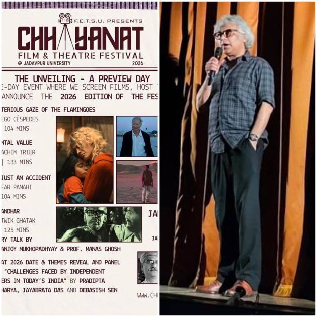 ‘ছায়ানট’-এর অনুষ্ঠানে অভিনেতা-পরিচালক সুমন মুখোপাধ্যায়।