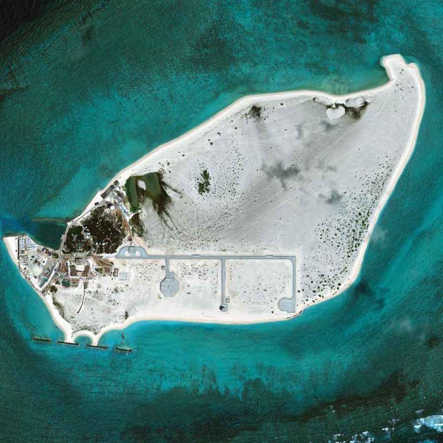 Beijing develops artificial islands to expand Chinese territory and military strength 
