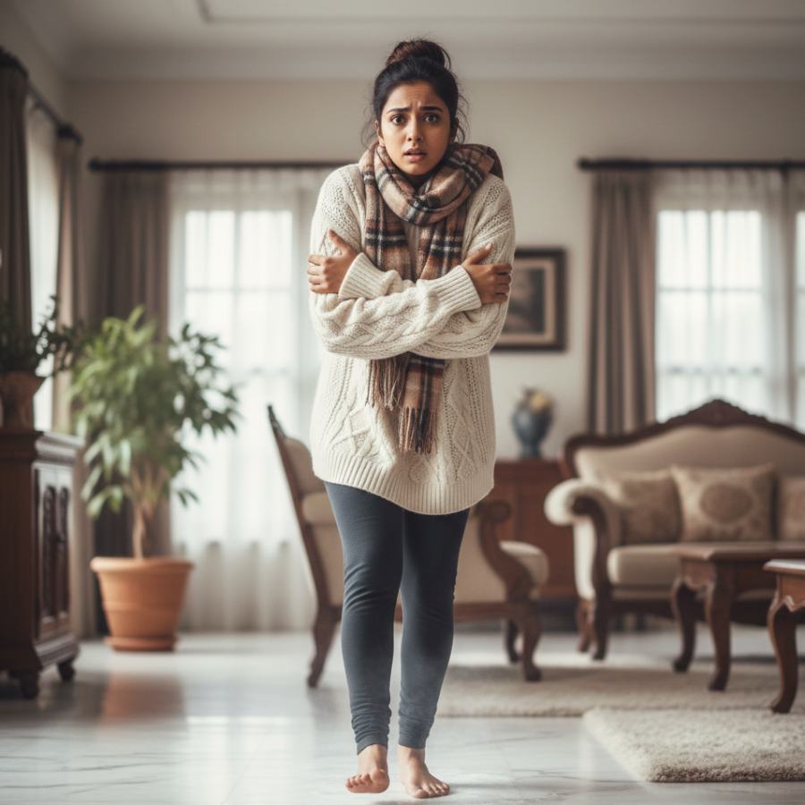 ঠান্ডা মেঝেতে পা দিলেই ভীষণ শীত করে কেন?