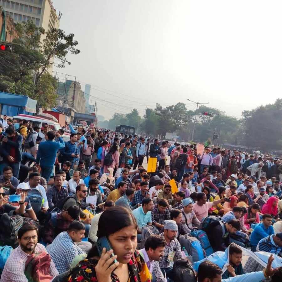 NSQF teachers call for sit-in protest in front of Nabanna demanding salary increase and permanent status dgtl