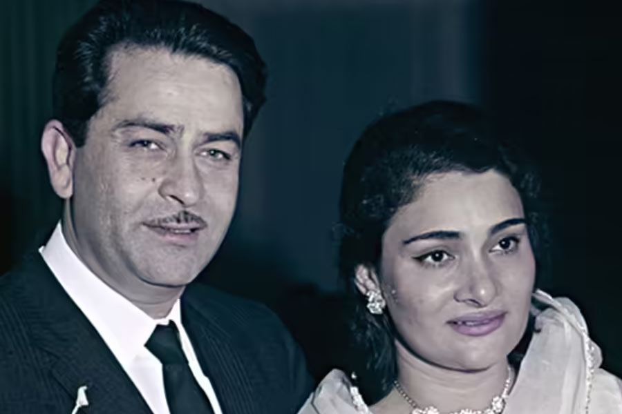 Raj Kapoor with his wife