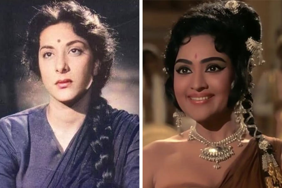 Nargis and Vyjayanthimala