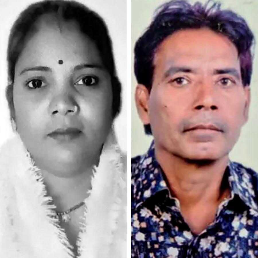 (বাঁ দিকে) নিহত প্রীতি। অভিযুক্ত রাম সিংহ পারিহার (ডান দিকে)।