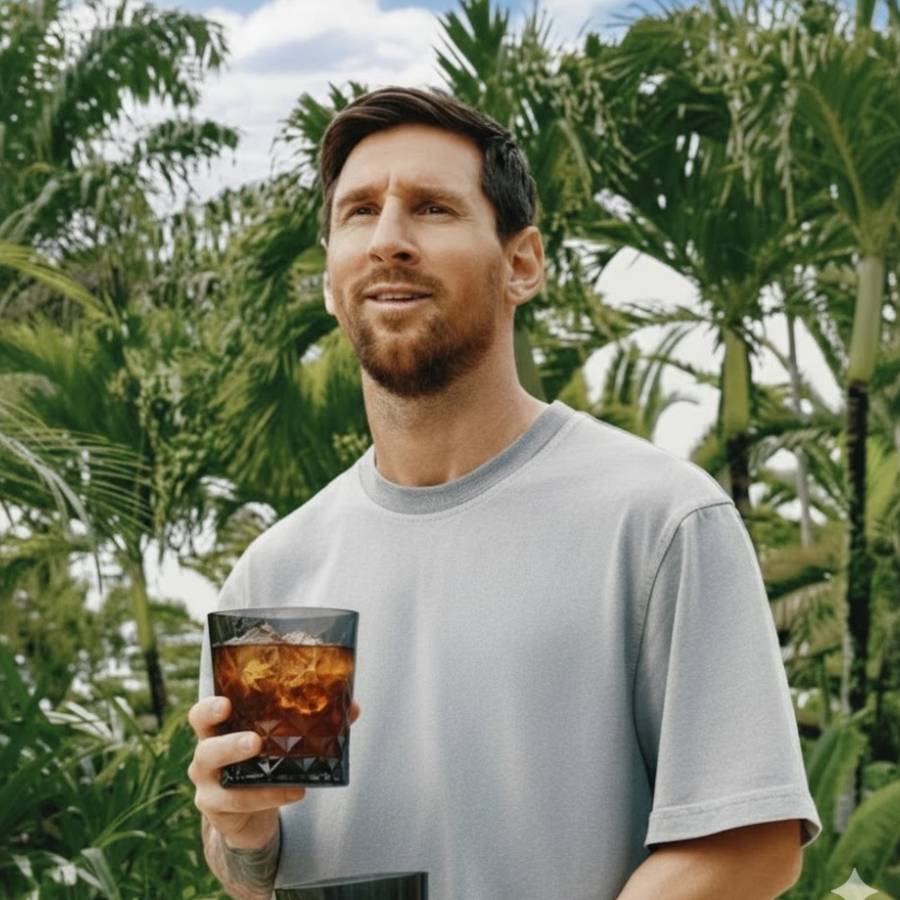 What Lionel Messi drinks when he is relaxing alone dgtl