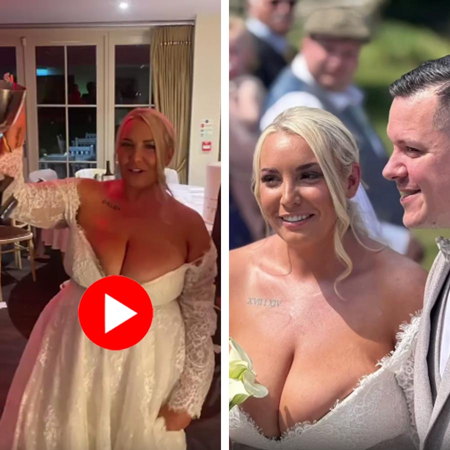 Guests shocked after seeing bride’s wedding dress, what happens next