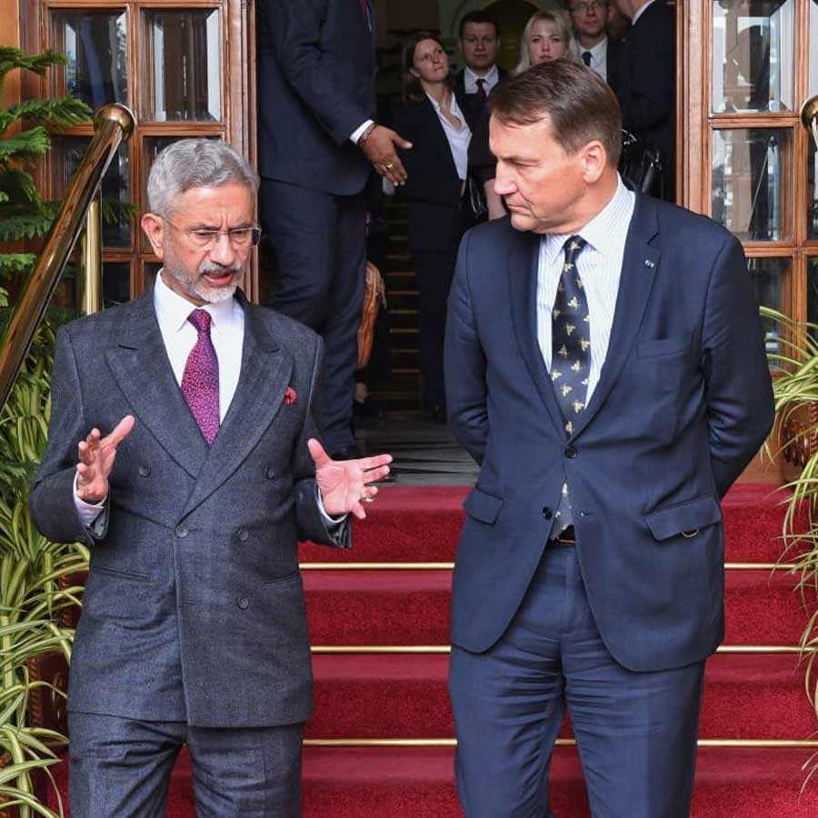 Jaishankar meeting with Polish Foreign Minister Radoslaw Sikorski in New Delhi