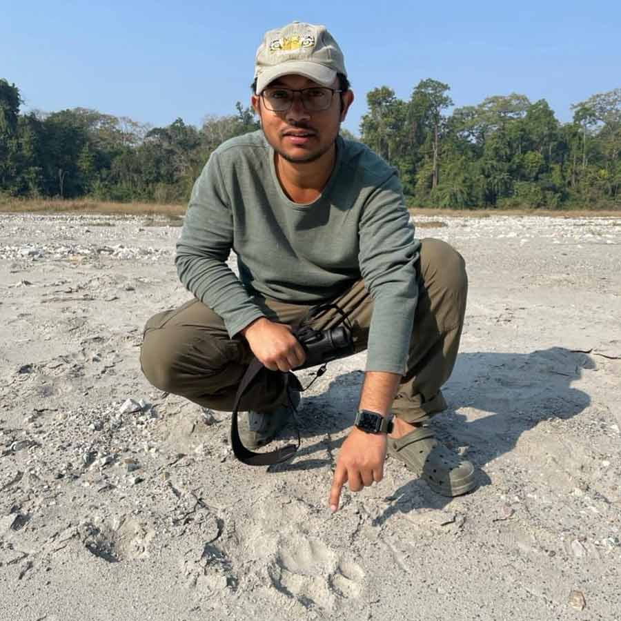 বক্সার জঙ্গলে মিলল বাঘের পায়ের ছাপ।