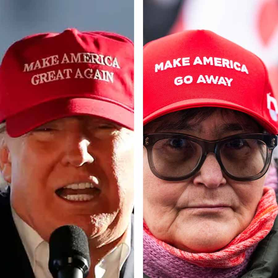 ‘Make America Go Away’ caps surge in popularity in Europe as Donald Trump eyes Greenland