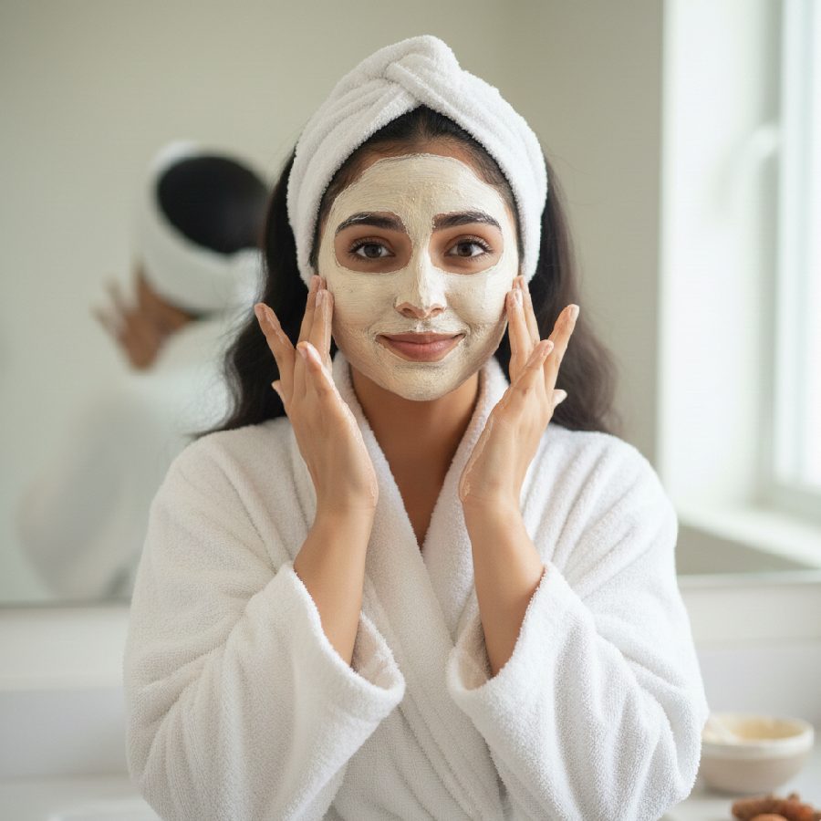 সরস্বতীপুজোয় সুন্দর করে সাজতে হলে, ত্বকের যত্নও যে জরুরি। ঘরোয়া ফেসপ্যাকেই উজ্জ্বল হোক ত্বক।